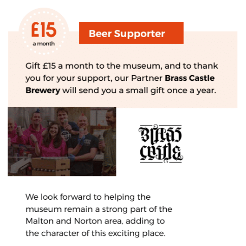 Beer - summary of our £15 giving scheme
