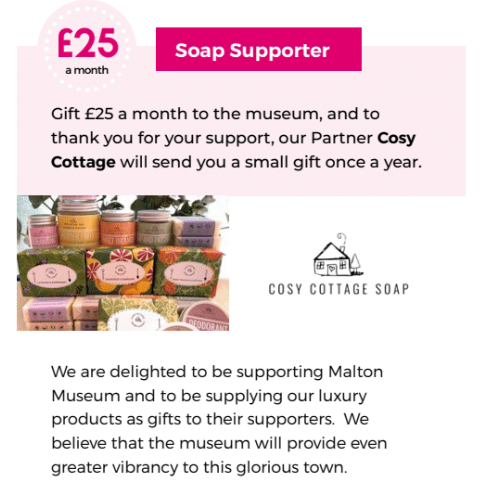 Soap - a summary of our £25 giving scheme