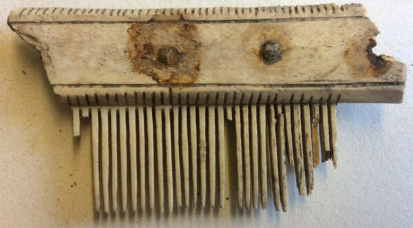 Bone comb. Pale ivory in colour.