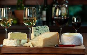 An image of wine and cheese from the Walled Garden Pantry